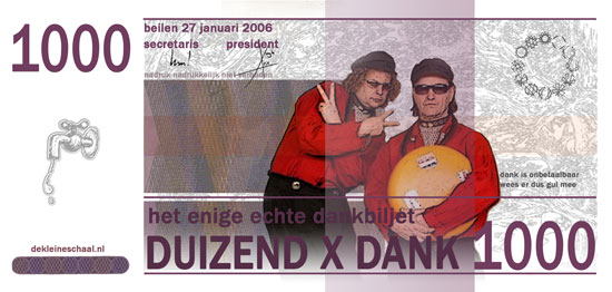 1000x Dankbiljet Bakker-Vuyk